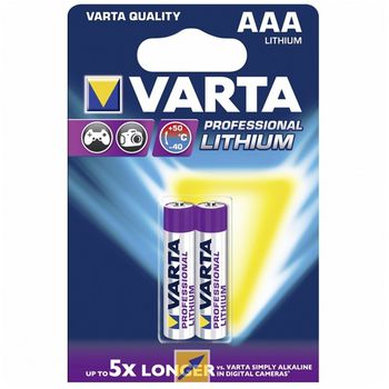 купить Батарейки Varta AAA Lithium Professional 2 pcs/blist Lithium, 06103 301 402 в Кишинёве 
