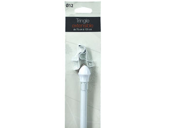 Tija glisanta pentru perdea 75-125cm D12mm Luance, alb 