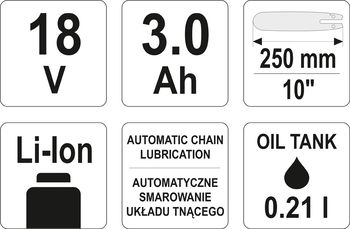 Аккумуляторная цепная пила YATO YT-85080 