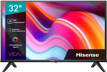 Televizor 32" LED SMART TV Hisense 32A4K, 1366x768 HD, VIDAA U6.0, Black 