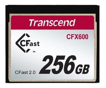 256GB  CompactFlash Card, CFast 2.0 600X, Transcend "TS256GCFX600" (R/W: 510/370MB/s) 