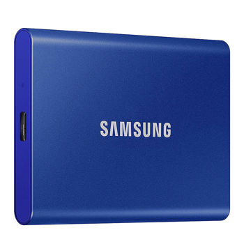 SSD extern 2TB Samsung Portable SSD T7 MU-PC2T0H/WW External SSD Blue, Read 1050 MB/s, Write 1000 MB/s, Shock Resistance, USB 3.2 Gen.2 (SSD extern/внешний SSD)