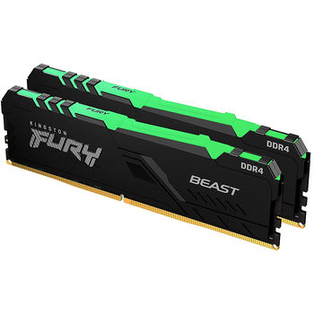 Memorie operativa 32GB DDR4 Dual-Channel Kit Kingston HyperX FURY Beast RGB KF436C18BBAK2/32 32GB (2x16GB) DDR4 PC4-28800 3600MHz CL18, Retail (memorie/память)