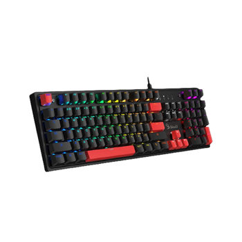 Игровая клавиатура Gaming Keyboard Bloody S510R, Mechanical, BLMS Linear SW, Double-Shot Keycaps, Macro, Onboard Memory, Fn keys, RGB, 1.8m, USB, EN/RU, Fire Black (tastatura/клавиатура)