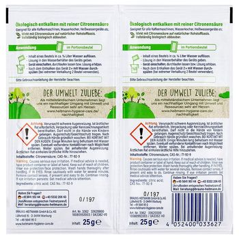 HEITMANN Bio decalcificator cu acţiune rapidă, 2 x 25g 