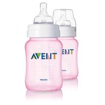 cumpără AVENT Biberon din plastic, 0%BPA, culoare roz, 125ml (691/17) în Chișinău 