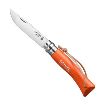 купить Нож складной Opinel Trekking №07, 8.0, with leather lace, orange, 002208 в Кишинёве 