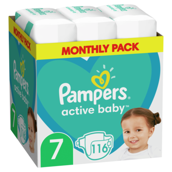 Scutece Pampers Active Baby Box 7 (15+ kg), 116 buc. 