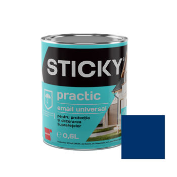 STICKY PRACTIC Эмаль Алкидная Синяя 0,6 л 