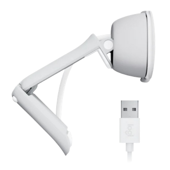 Camera Logitech BRIO 100, 1080p/30fps, FoV 58°, 2MP, Fixed Focus, Shutter, 1.5m, White 
