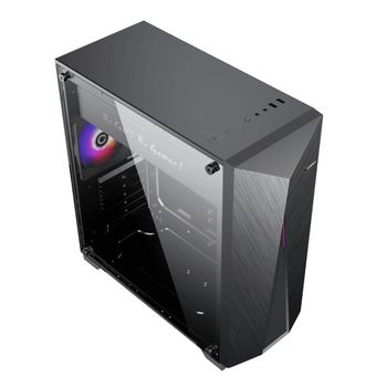 купить Case ATX GAMEMAX Nova N6, w/o PSU, 1x120mm, ARGB LED fan, ARGB LED strip, TG, USB 3.1, Black в Кишинёве 