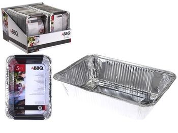 Forme din aluminiu BBQ 5buc, 22X15.5X4.5cm 