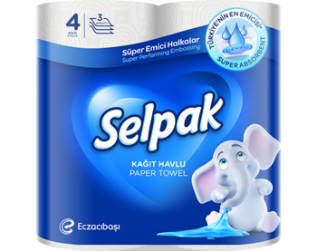 купить Selpak бумажные полотенца, 3 слоя, 4 рул. в Кишинёве 