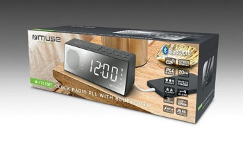 MUSE M-173 CMT, Tuner FM, Clocks: Double Alarme, NFC, Black 
