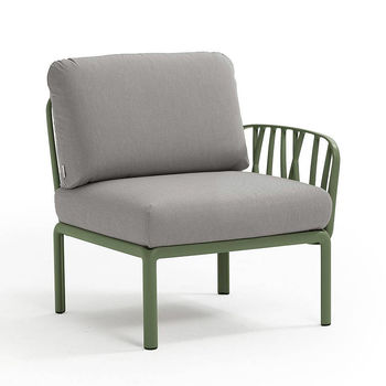 Кресло модуль правый / левый с подушками Nardi KOMODO ELEMENTO TERMINALE DX/SX AGAVE-grigio 40372.16.172