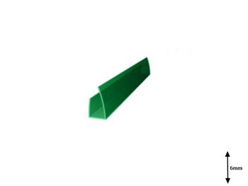 Profil U 6 mm lateral 2.1 m Verde 