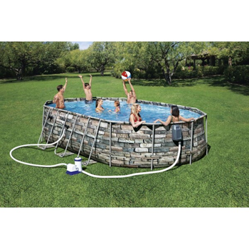 Piscina Power Steel Oval 610x366x122cm, 20241L, carcas metal 