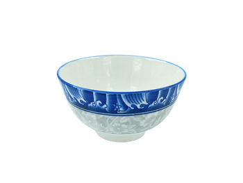 Salatiera din ceramica 13cm flori albastre 