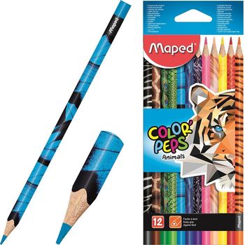 Карандаши цветные MAPED Animals, 12 цветов 
