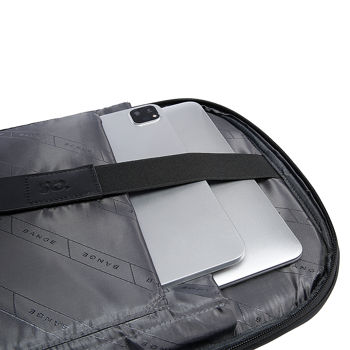 cumpără Rucsac unisex BANGE BG2581 cu clapă magnetică din poliester, negru în Chișinău 