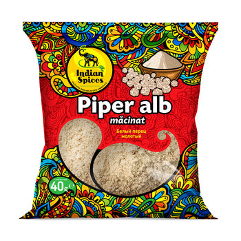 Piper alb măcinat Indian Spices, 40g 