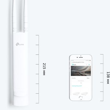 Wi-Fi N Outdoor Access Point TP-LINK "EAP110-Outdoor", 300Mbps, MIMO, Omada Centralized Mngnt, PoE 