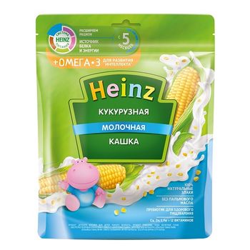 купить Heinz каша кукурузная молочная Omega 3, 5+мес. 200г в Кишинёве 