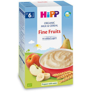 Terci organic Hipp din griș și fructe fine cu lapte (6+ luni), 250gr. 