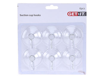 Set cârlige cu ventuza Get-it 6 buc 