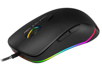 Gaming Mouse & Pad Gamemax MG7, Optical, 1200-3200 dpi, 6 buttons, Ergonomic, RGB, Black, USB 