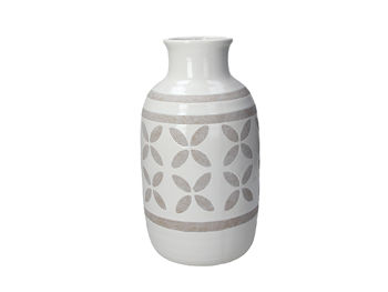 Vaza din ceramica AF Petal Bianco D16cm H30cm 