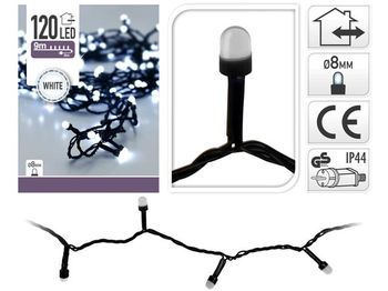 Luminite de Craciun "Fir" 120LED D8mm, alb, 9m, in/out 