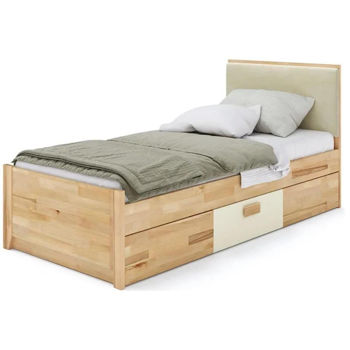 Pat pentru copii Klen Rainbow (90x200, Ivory) fag