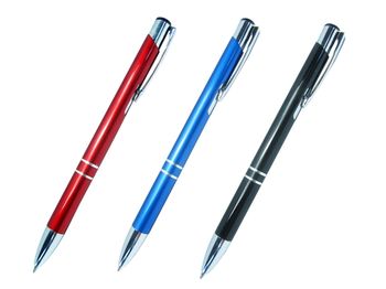 Ручка шариковая толстая с вертик. переключателем (ф), синяя 