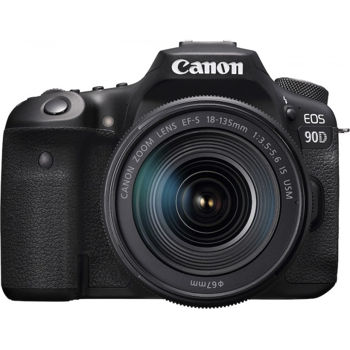 Aparat foto SLR Canon 90D KIT 18-135 USM (c) +educatia ca un cadou! 