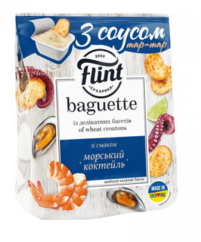 Baguette Flint сu gust fructe de mare 55 g + sos tartar 15 g 