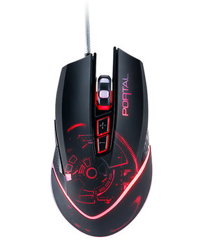 Gaming Mouse Qumo Portal, Optical,1200-3200 dpi, 6 buttons, Soft Touch, 4 color backlight, USB 