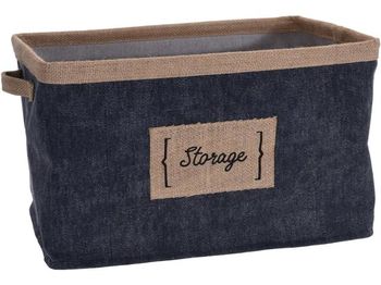 Cos textil Storage 38X26X23cm "Jeans", cu manere 