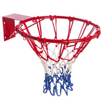 Сетка для баскетбола (2 шт.) 45x40 см PS-2603P white-red-blue (8979) 