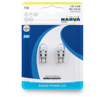 T10 LED NARVA 6000K W5W 12V (2 шт.) 