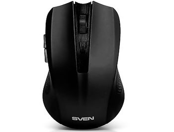 Mouse SVEN RX-345 Wireless Black, 600/1000/1400dpi, nano reciever, USB (mouse fara fir/беспроводная мышь)