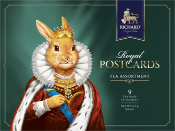 Richard "ROYAL POSTCARDS TEA ASSORTMENT" assorti 9 pac 