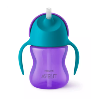 Cană cu pai flexibil Avent SCF796/02, 200 ml, fată 