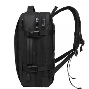 купить Pюкзак  дорожный BANGE BG1908,  с USB-портом и расширителем, водонепроницаемый, черный в Кишинёве 
