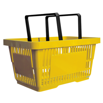 cumpără Coș din plastic, 22 L (2 mânere din plastic), cu spatiu pentru logo, galben în Chișinău 