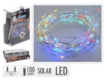 Ghirlandă solară model „șarpe”, 100 LED, 5 m 