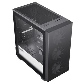 Case mATX GAMEMAX Aero Mini ECO, w/o PSU, 4x120mm, Front Mesh, TG, USB 3.0, Black 