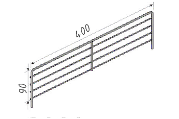 cumpără Separator pentru poliță 90x400 mm (zinc), metal în Chișinău 