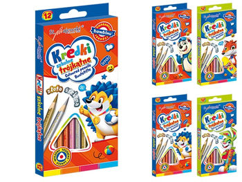 Set creioane triunghiulare colorate 12 buc Bambino 
