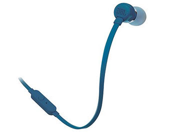 JBL T110 Blue In-Ear Headphones, 20Hz–20kHz, Microphone, Remote, Cable, JBLT110BLU (casti cu microfon cu fir JBL / проводные наушники с микрофоном JBL)